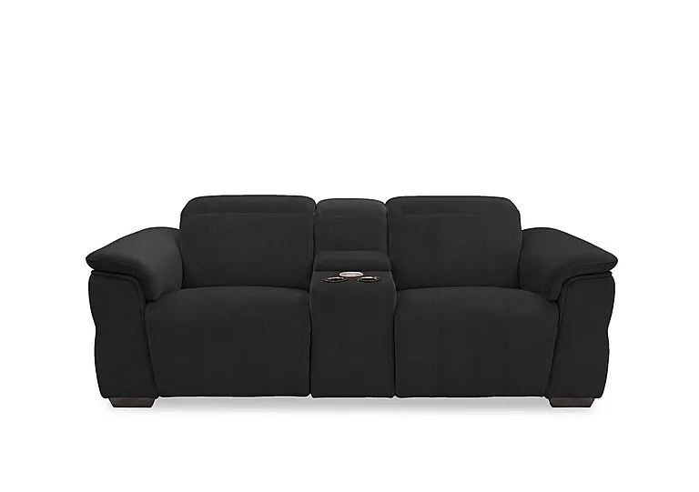 Inca Fabric 3 Seater Power Recliner Sofa with Pop Up Light Console and Power Headrests - Manhattan Indigo