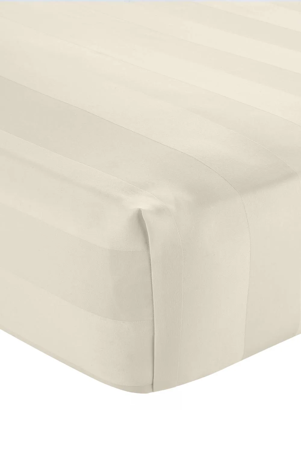 Catherine Lansfield 'So Soft Satin Stripe' Fitted Sheet in Cream 3