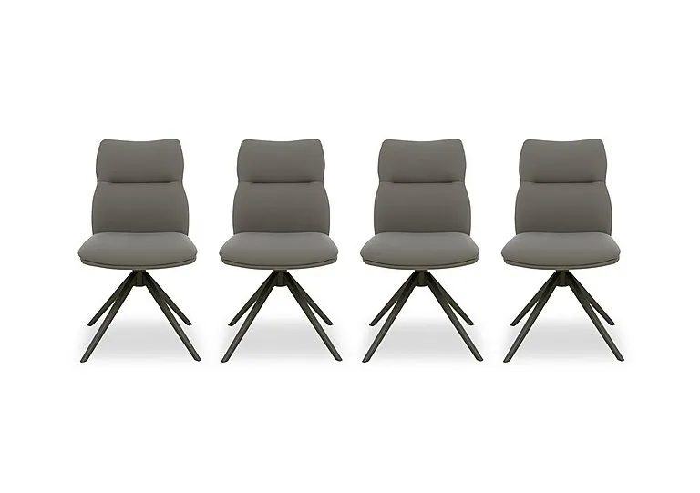 Diva Set of 4 Swivel Dining Chairs