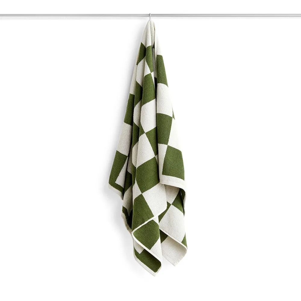 HAY Check Bath Towel Matcha 2