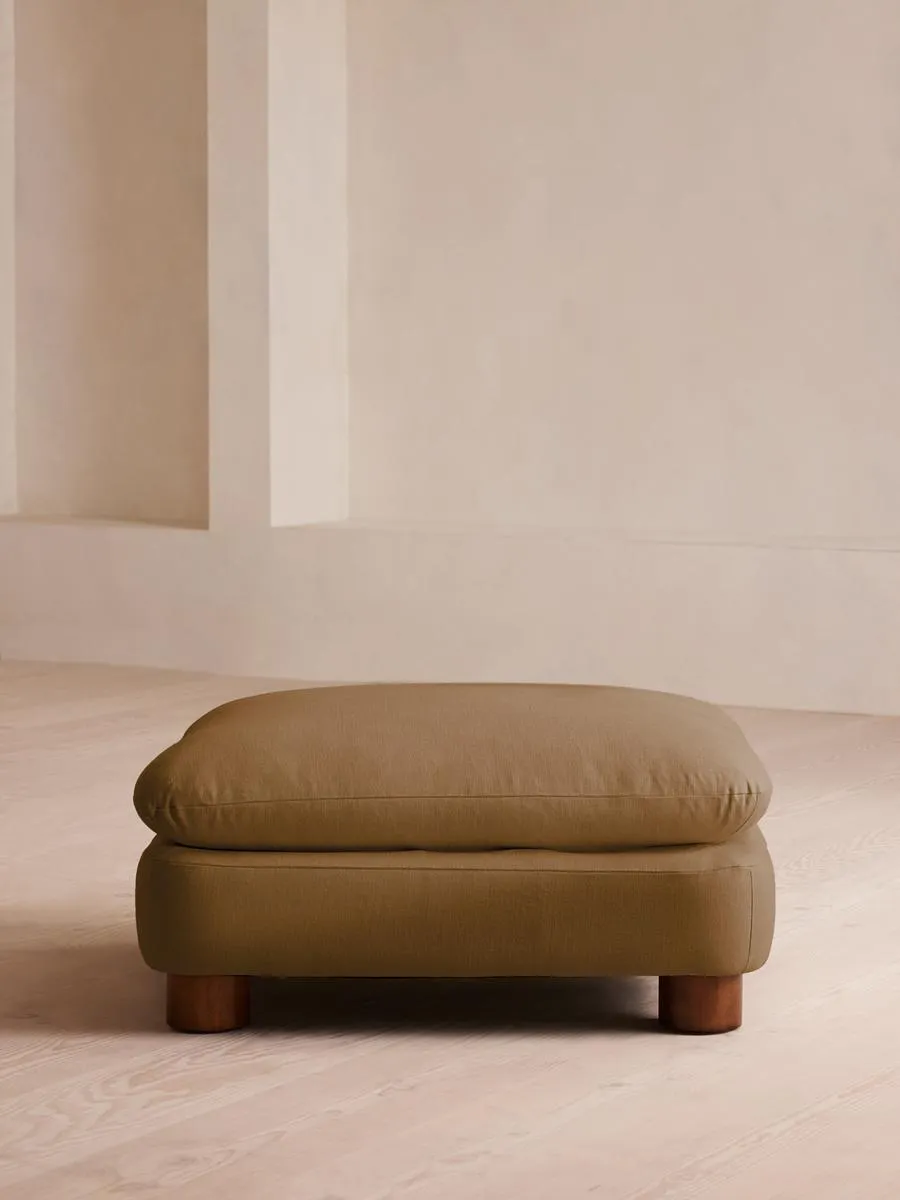 Vivienne Ottoman, Linen, Ochre