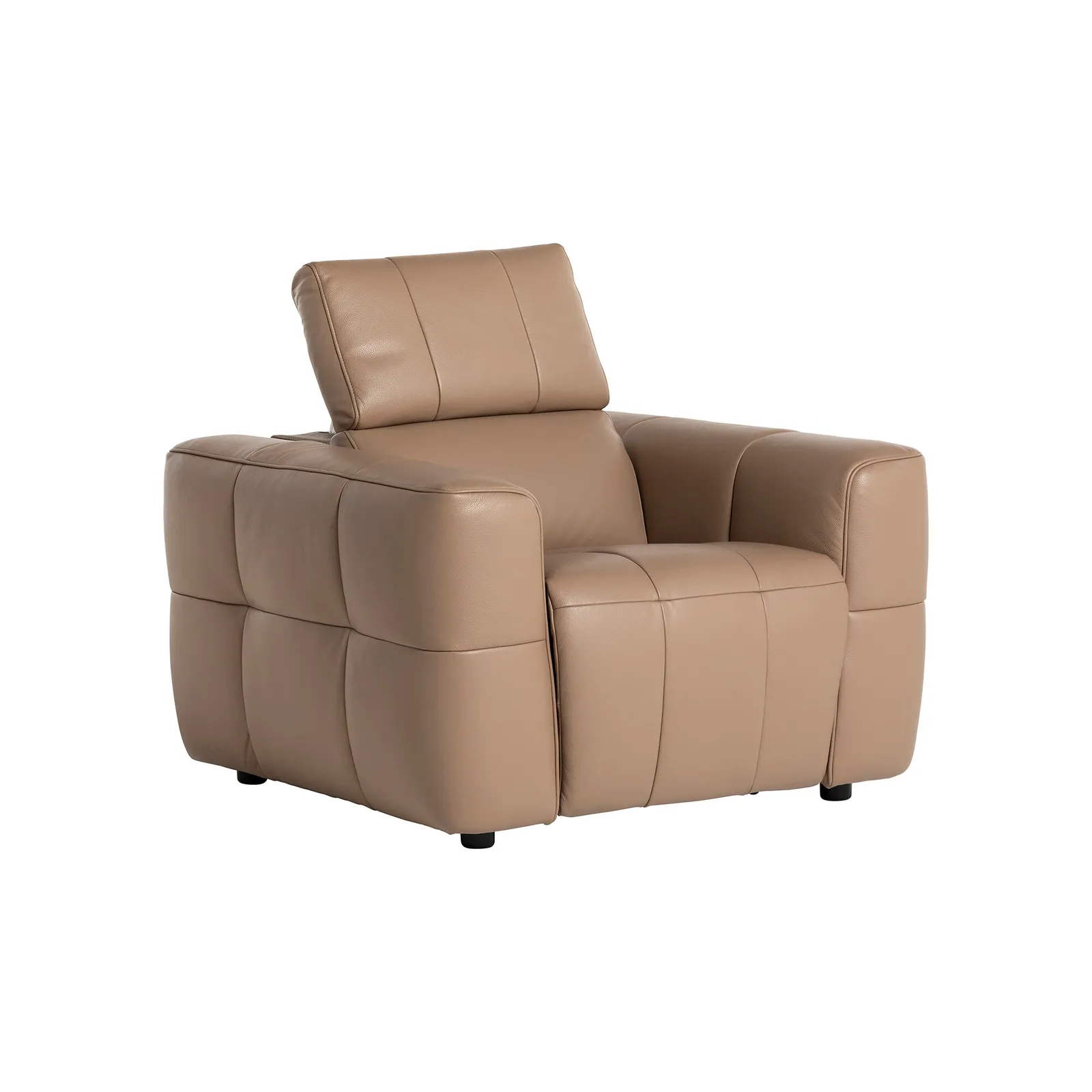 Rochester Armchair Power Recliner With Head Tilt, Neutral Leather | Barker & Stonehouse 5
