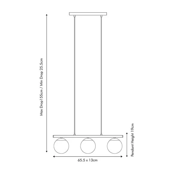 Asterope Metal 3 Light Diner Ceiling Light 5