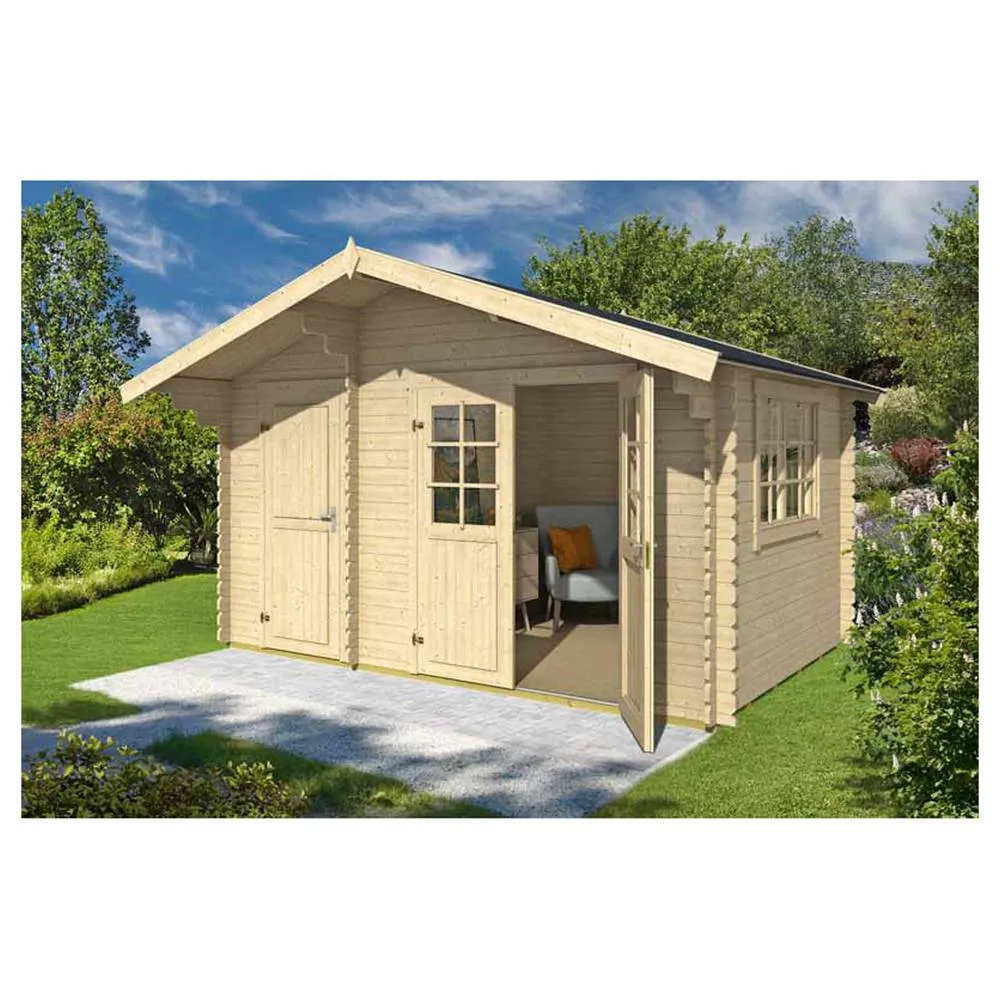 Lasita Maja Ltd Keila 28-Log Cabin, Garden Room, Home Office - L426.6xW340xH256.5 cm in Light Tan