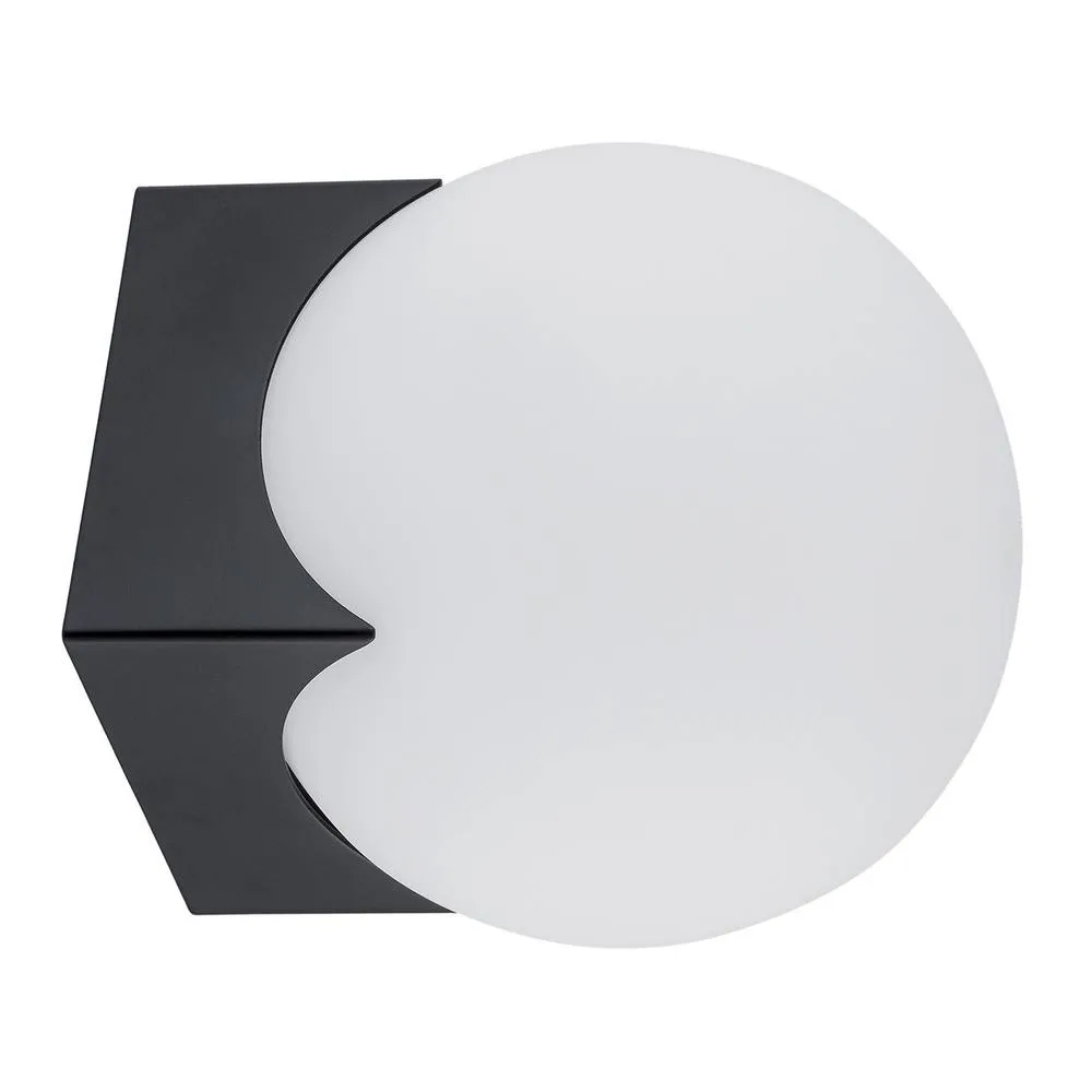 Netlighting Austin Wall Lamp Opal Matt Black Matt 2