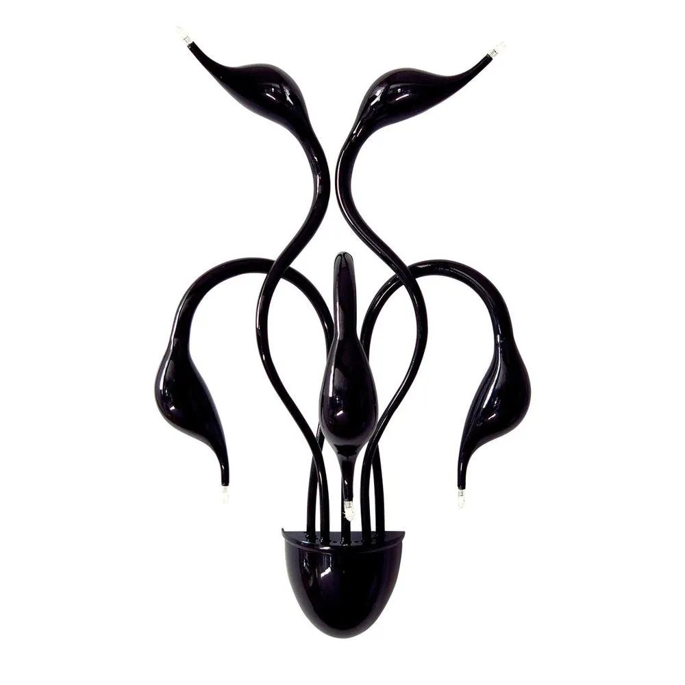Netlighting Swan Modern 5 Light Wall Lamp G4 in Black