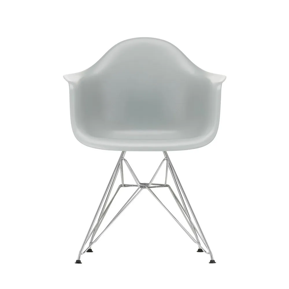 Vitra Eames DAR Armchair New Height Light Grey Chrome Base 1