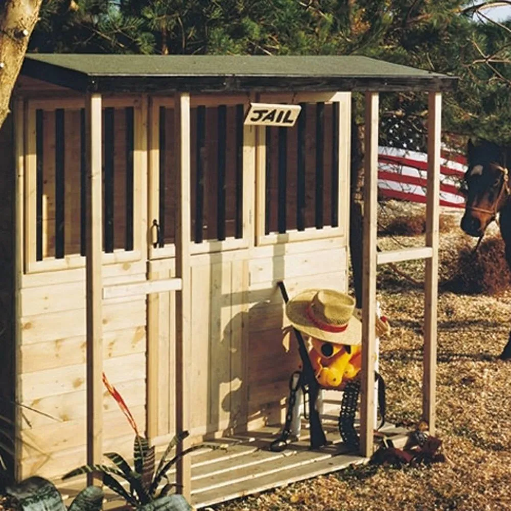 Shires Jailhouse/Stable Playhouse Kid's Wendy House in Light Brown 2