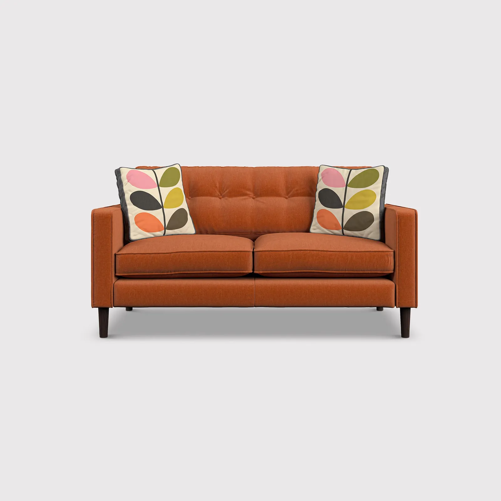 Orla Kiely Ebben Small Sofa, Orange Fabric | Barker & Stonehouse 1