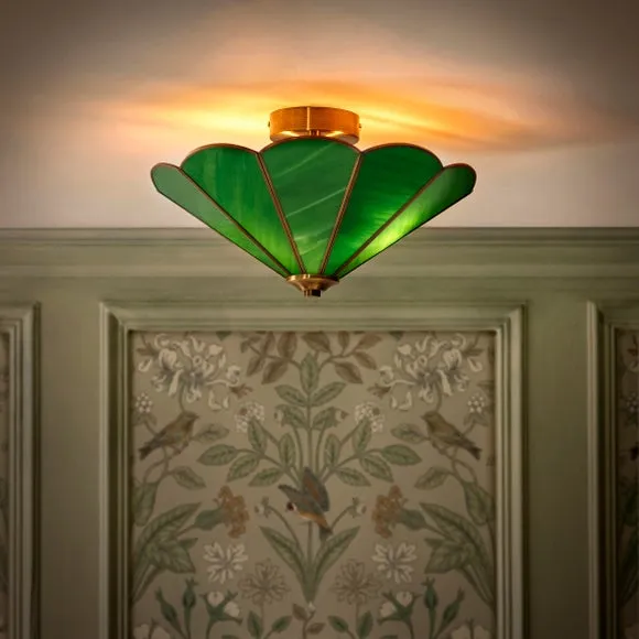 Colette Mid Century 2 Light Flush Ceiling Light 2