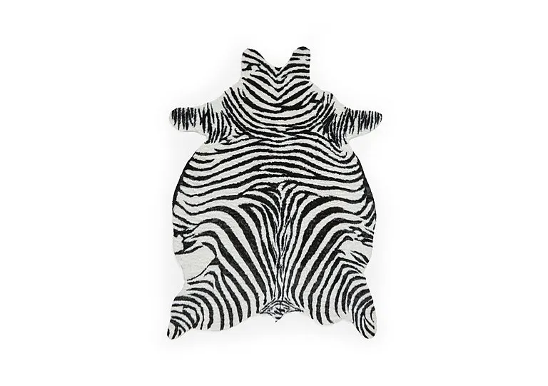 Faux Fur Zebra Rug - 150cm-x-200cm