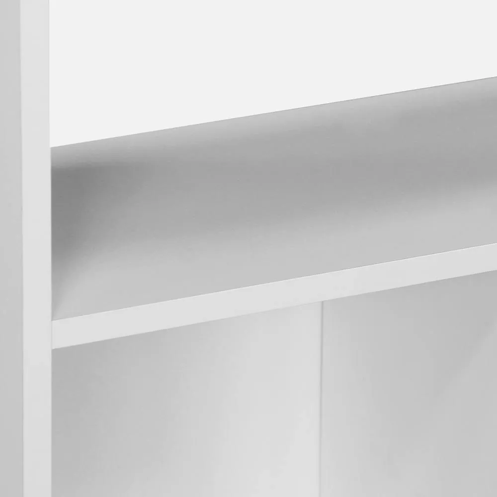 sweeek 3-shelf Bookcase With 6 Compartments in White 2