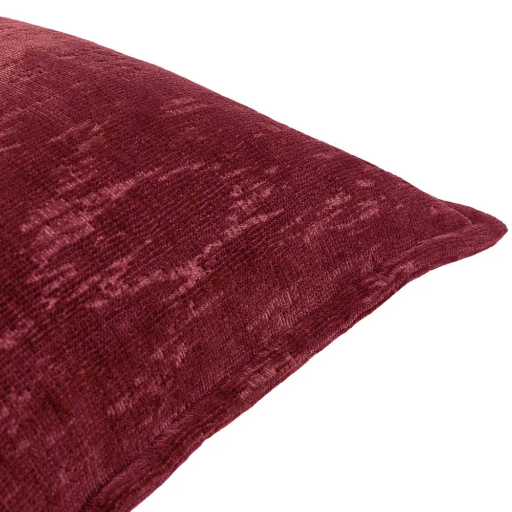 Paoletti Aurelio Chenille Jacquard Cushion in Burgundy 3