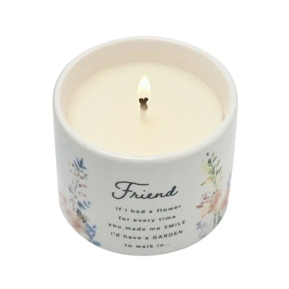 The Cottage Garden Ceramic Candle 100g Friend, Multi 4