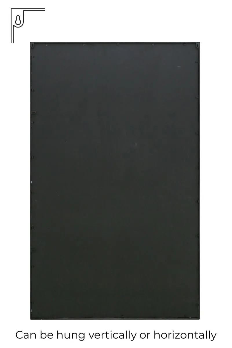 MirrorOutlet Black Contemporary Wall & Leaner Mirror 71" X 43" (180 x 110CM) 5