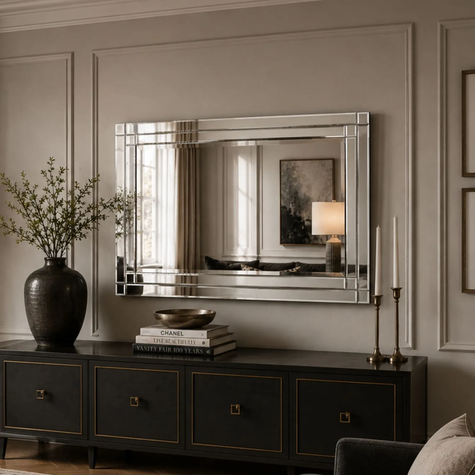 Yearn Mirrors Double Bevelled Wall Mirror 120x80cm in Clear 2