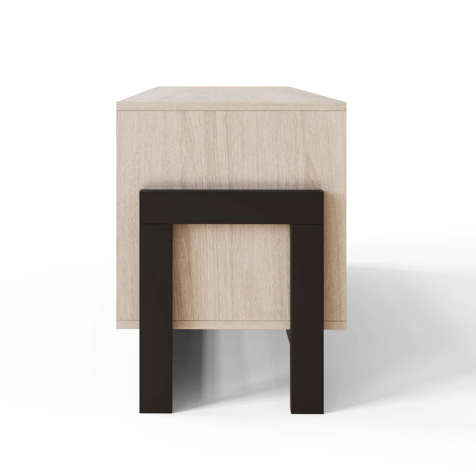GFW Taite 2 Door TV Unit in Light Oak 5