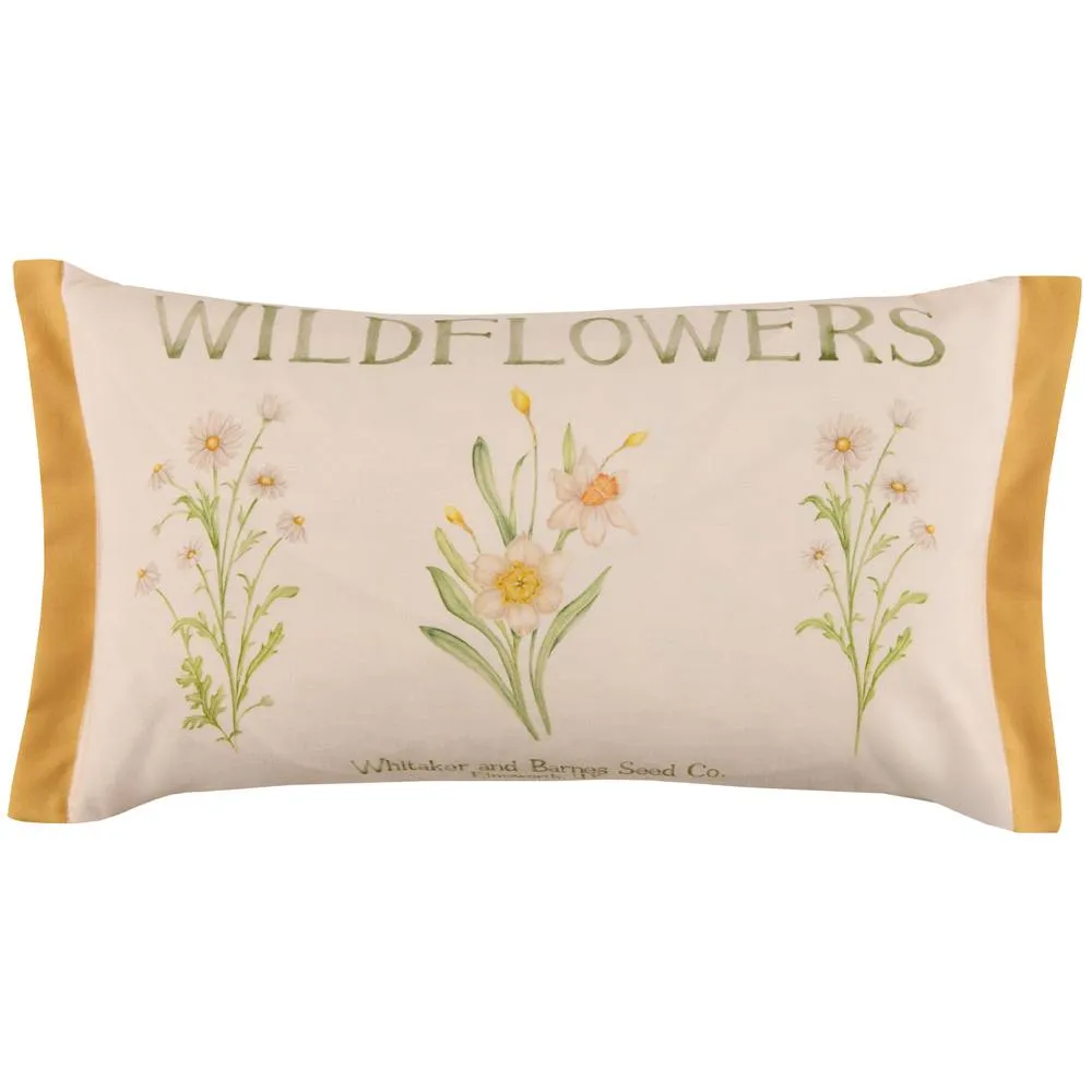 Voyage Maison Wildflowers Printed Outdoor Cushion in Yellow 2