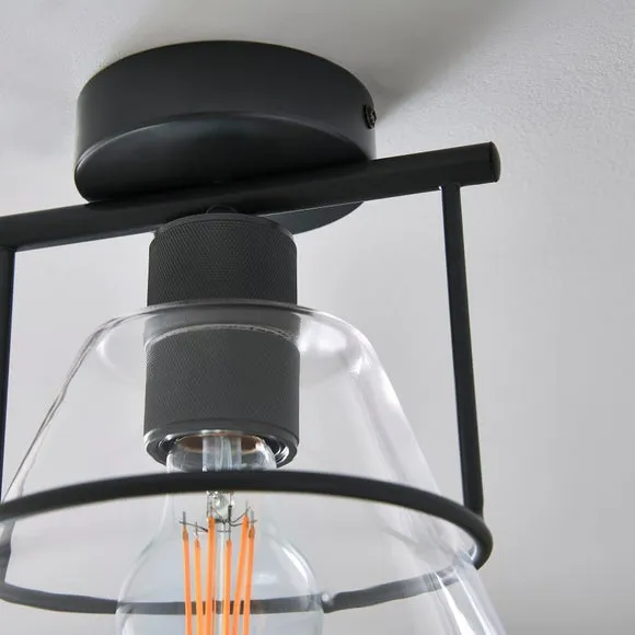 Valdez Industrial Flush Ceiling Light 3