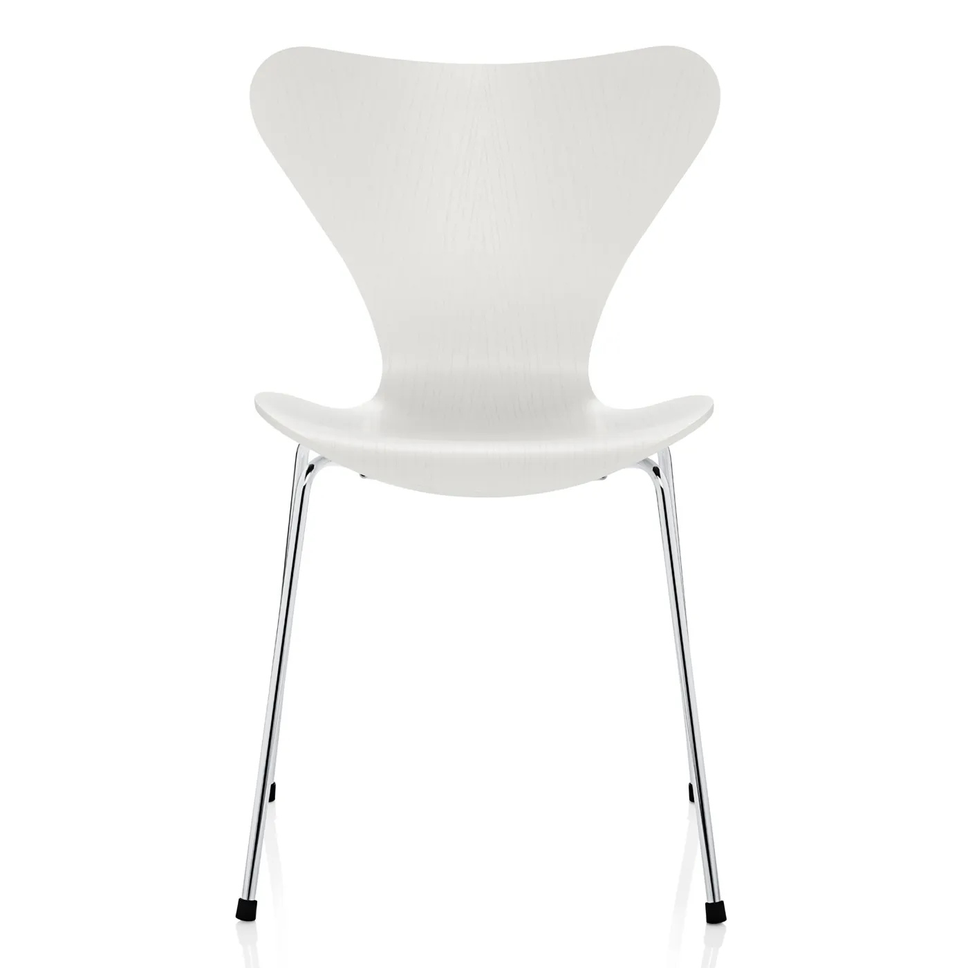Fritz Hansen Series 7 Chair Coloured Ash White Chrome Legs