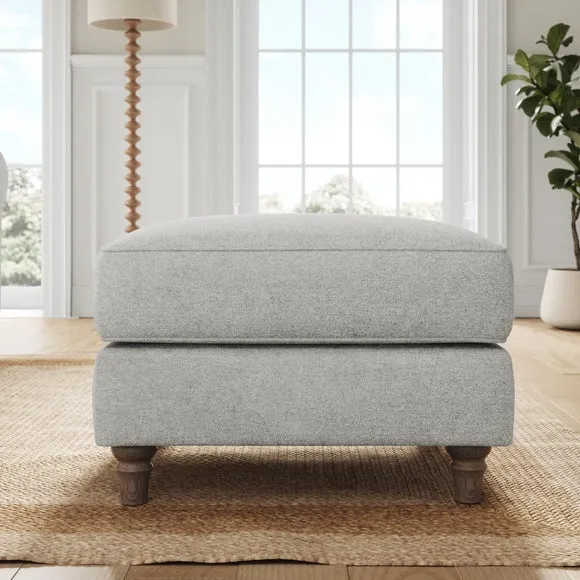 Flori Soft Chenille Footstool 2