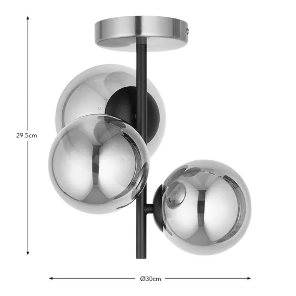Ophir 3 Light Semi Flush Ceiling Light 6