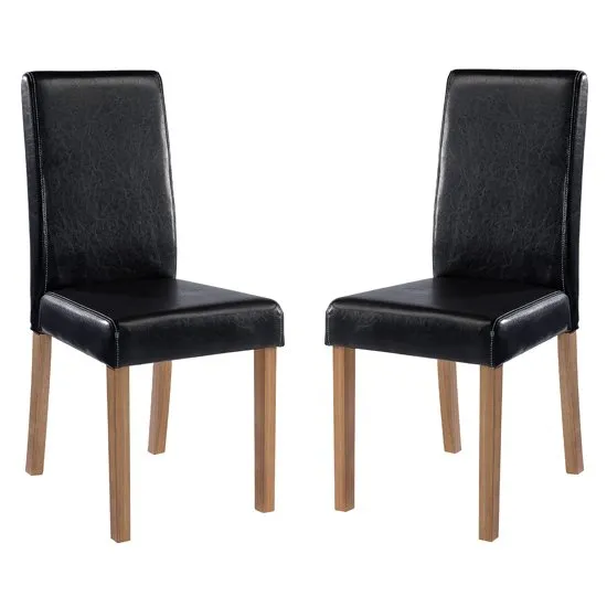 Oakridge Black Finish Dining Chairs In Pair