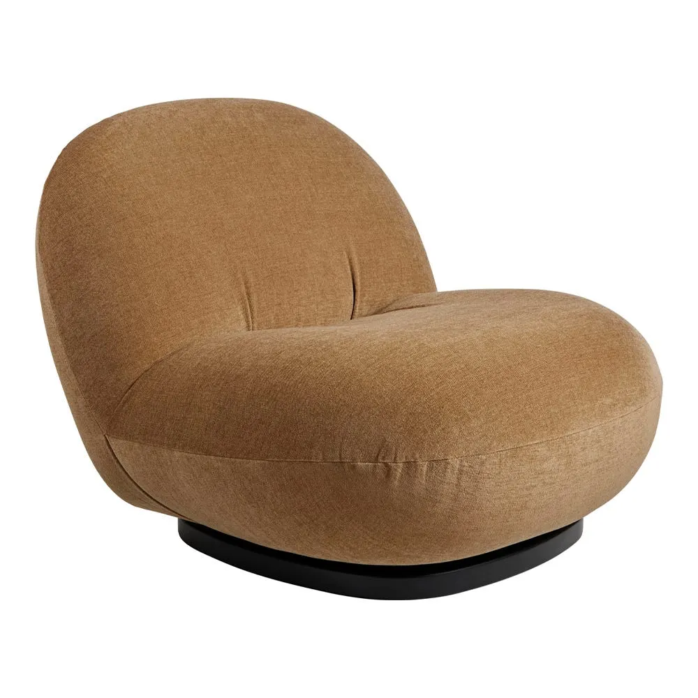 Gubi Pacha Lounge Chair in Belsueded 003 with Matt Black Base 2