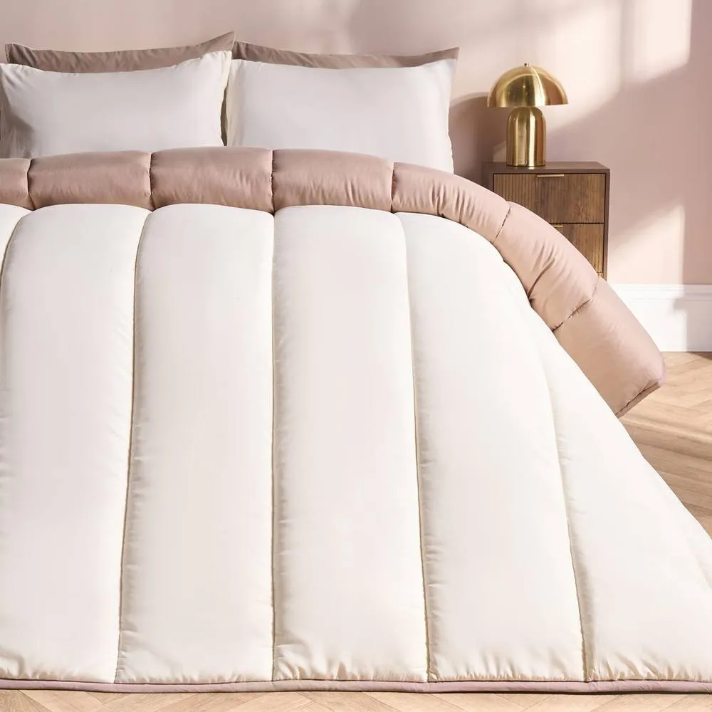 OHS Soft Coverless 10.5 TOG Duvet Set Pillowcase Quilted Cover in Ivory