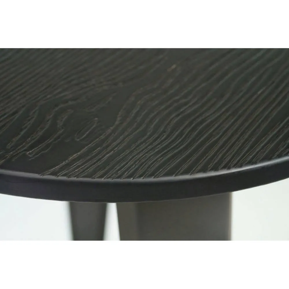 netfurniture Soho Grey Darkwood Round Bar Table 4