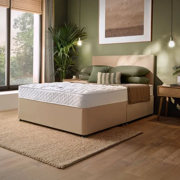 Silentnight Everyday Mattress, Paris Woven Headboard and Divan Set 1