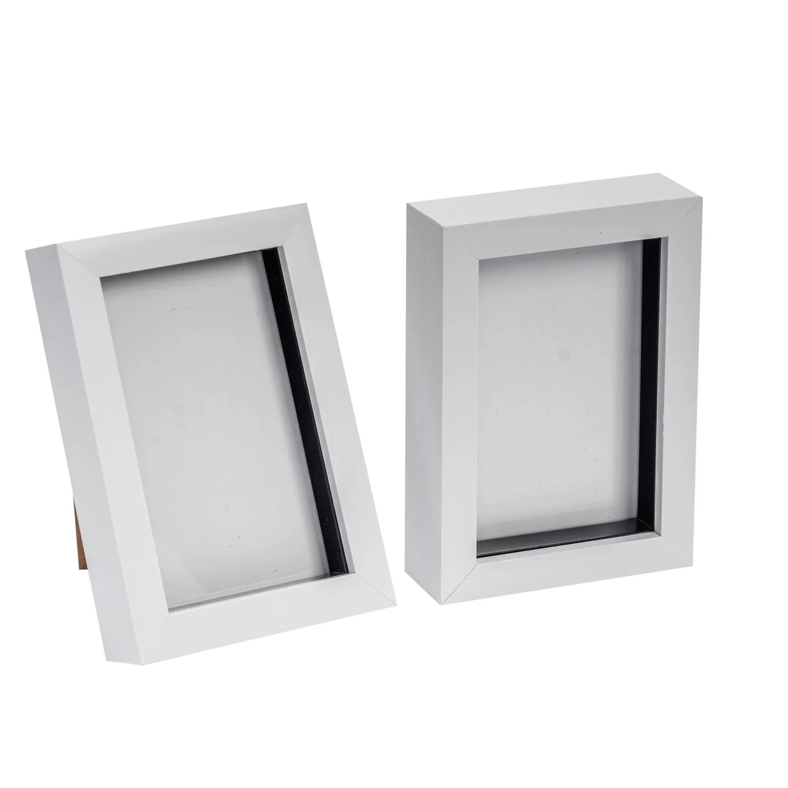 Nicola Spring 3D Box Photo Frames - 4 x 6" - Pack of 5 in White