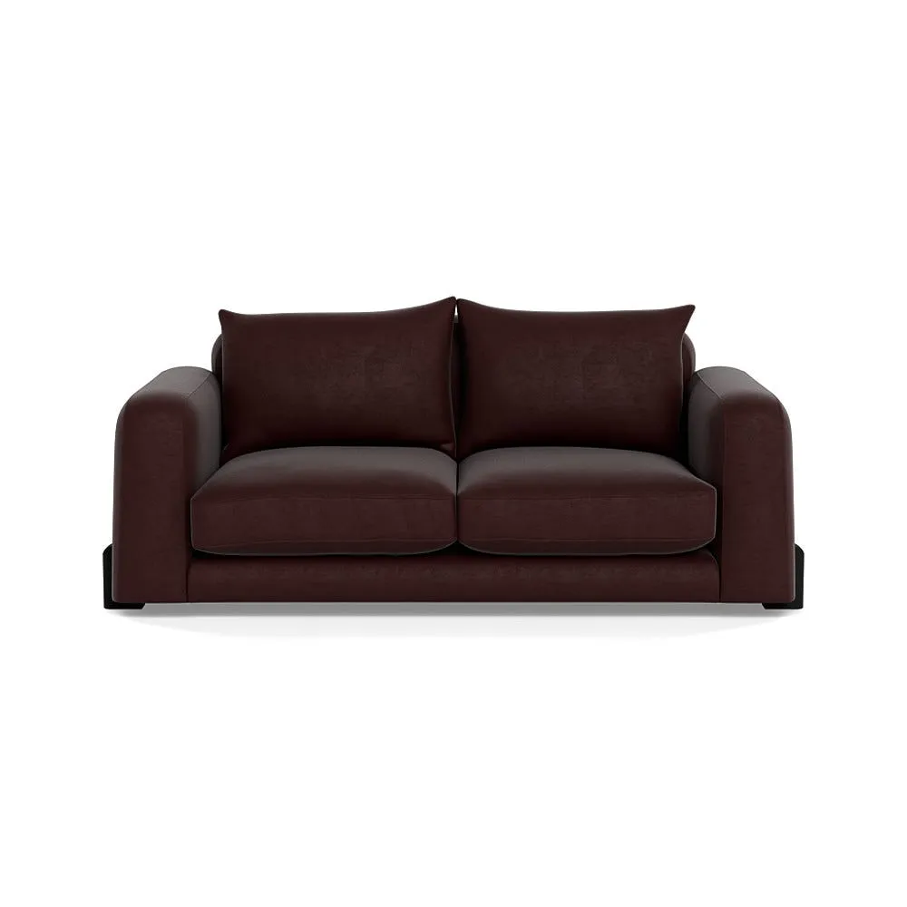 Heal's Nuvola 3 Seater Sofa Smart Luxe Velvet Acorn Black Painted Feet 1