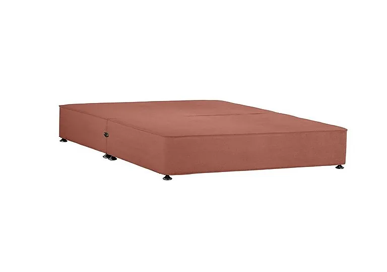 Shallow Divan Base - King Size - Burnt Orange