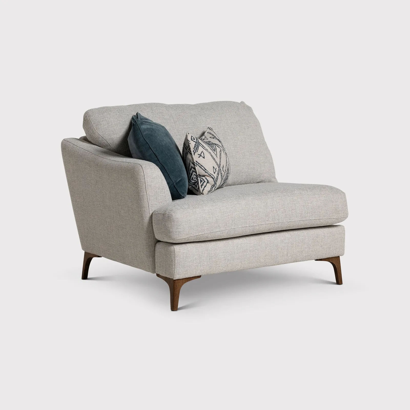 Embrey Cuddler End Modular Sofa Lhf, Grey Fabric | Barker & Stonehouse