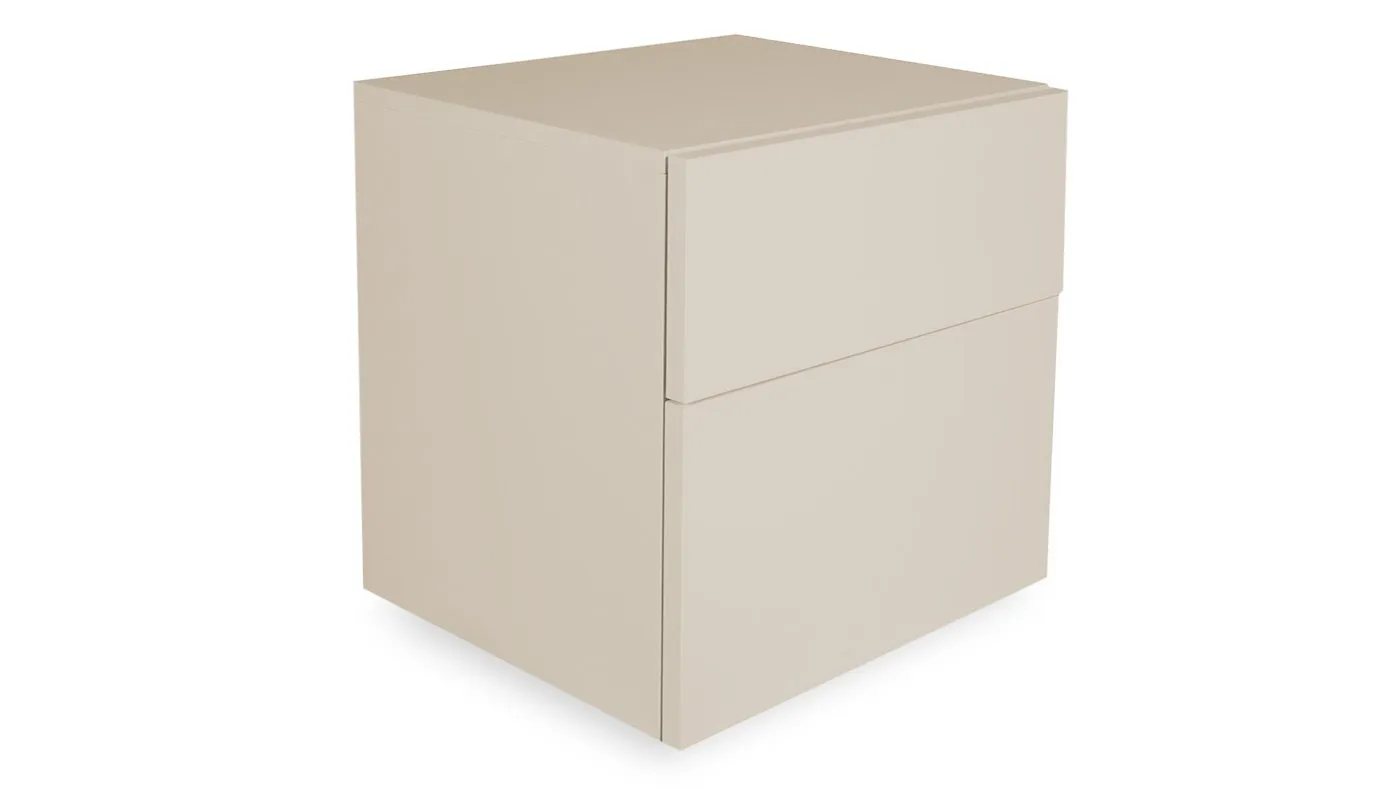 Heal's Space 2-Drawer Bedside Table Clay Matte Lacquer