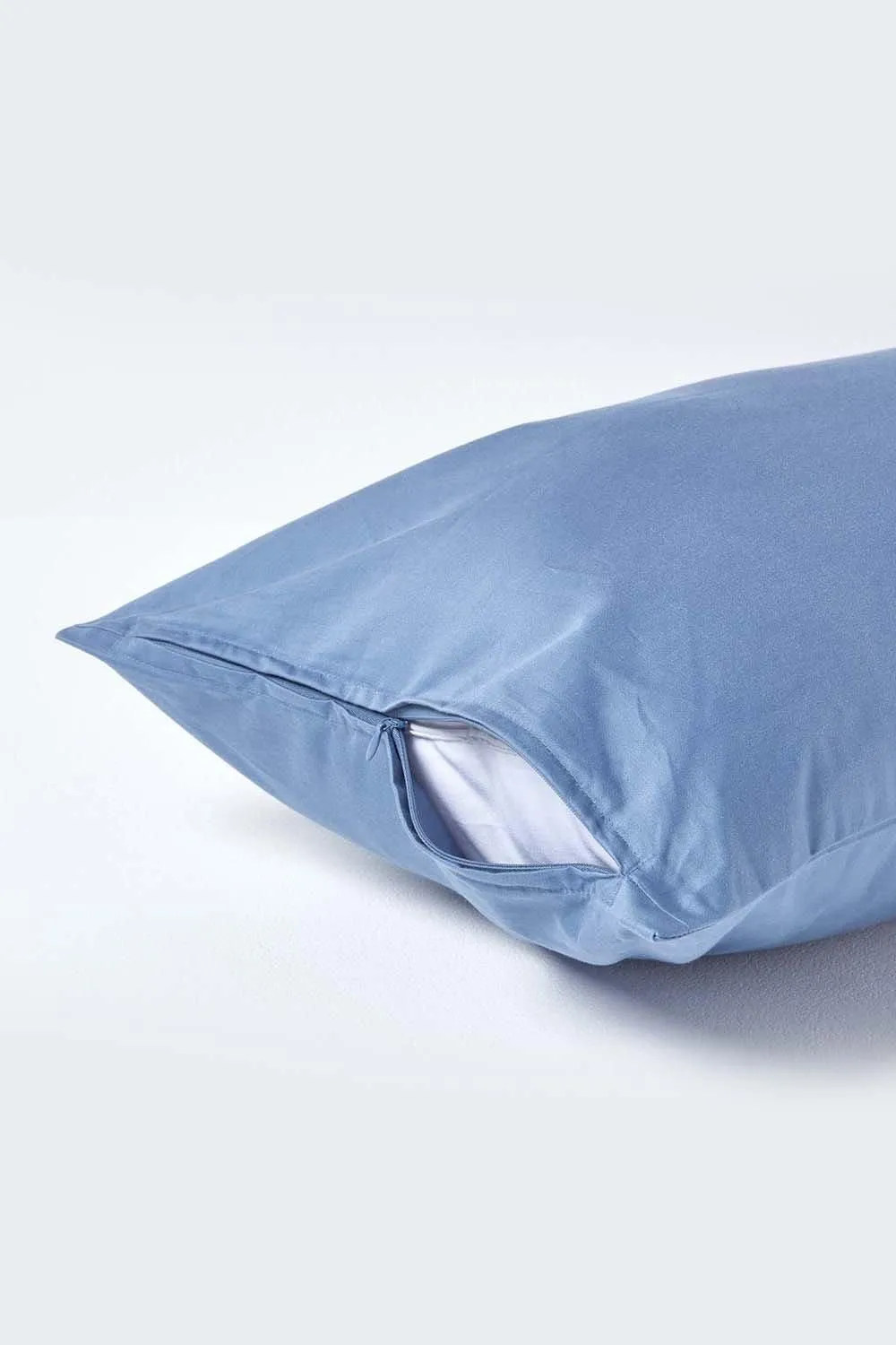 Homescapes Continental Egyptian Cotton Pillowcase 1000 TC, 40 x 80 cm in Blue 3