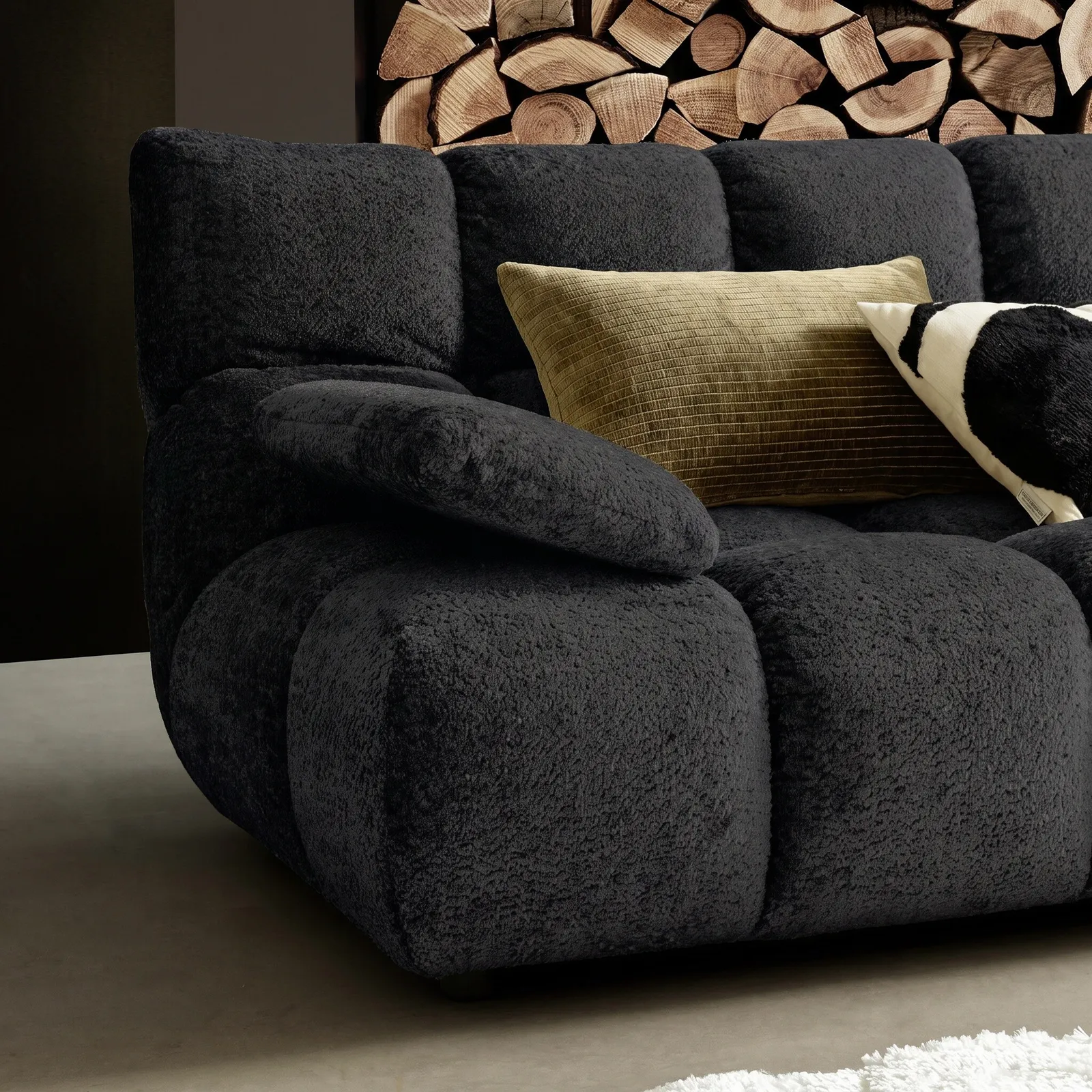 Bryce 2.5 Seater With Armrest Left, Black | Barker & Stonehouse 5