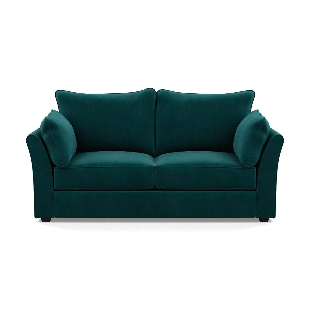 Heal's Tailor 3 Seater Sofa Smart Luxe Velvet Ocean Black Feet 1
