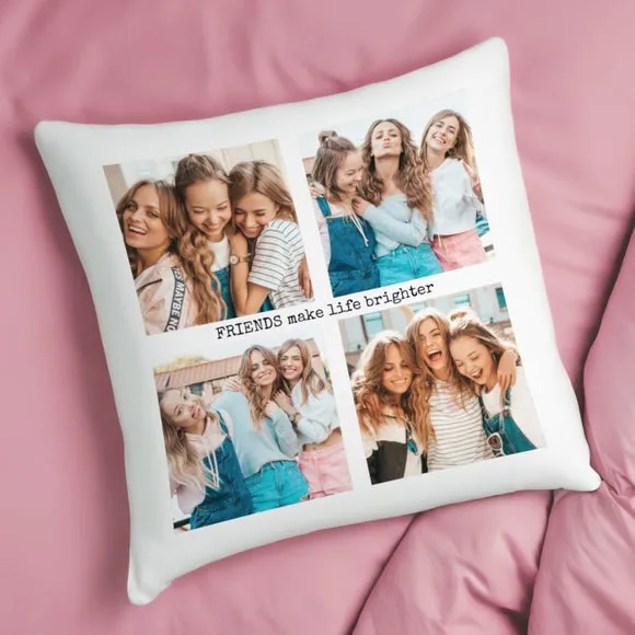Personalised Multi Photo Square Cushion 4