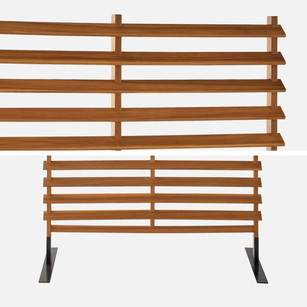 sweeek 100cm outdoor wooden screen in Brown 6