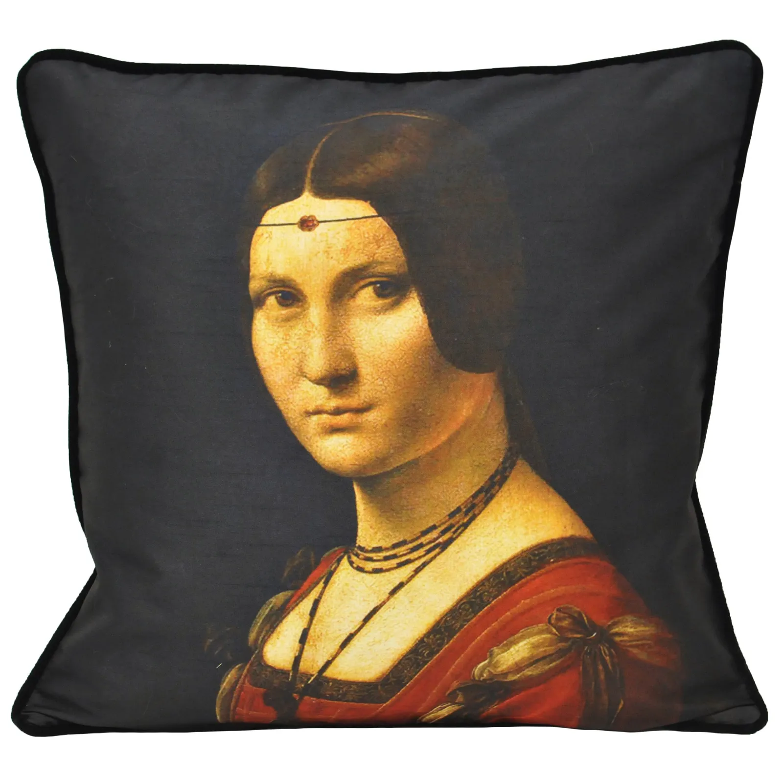 Paoletti Leonardo Belle Printed Piped Cushion