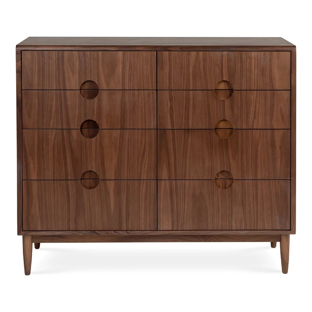 Heal's Amira 8 Drawer Wide Chest Walnut 3