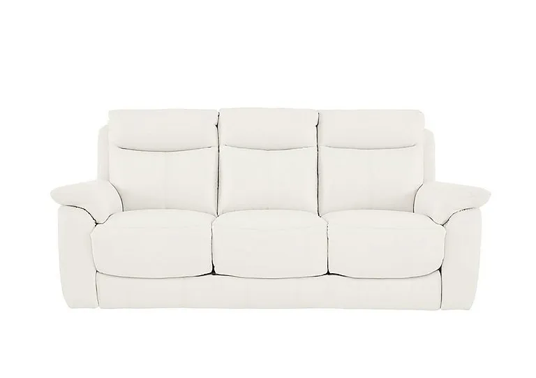 Echo 3 Seater Leather Sofa - BV Star White