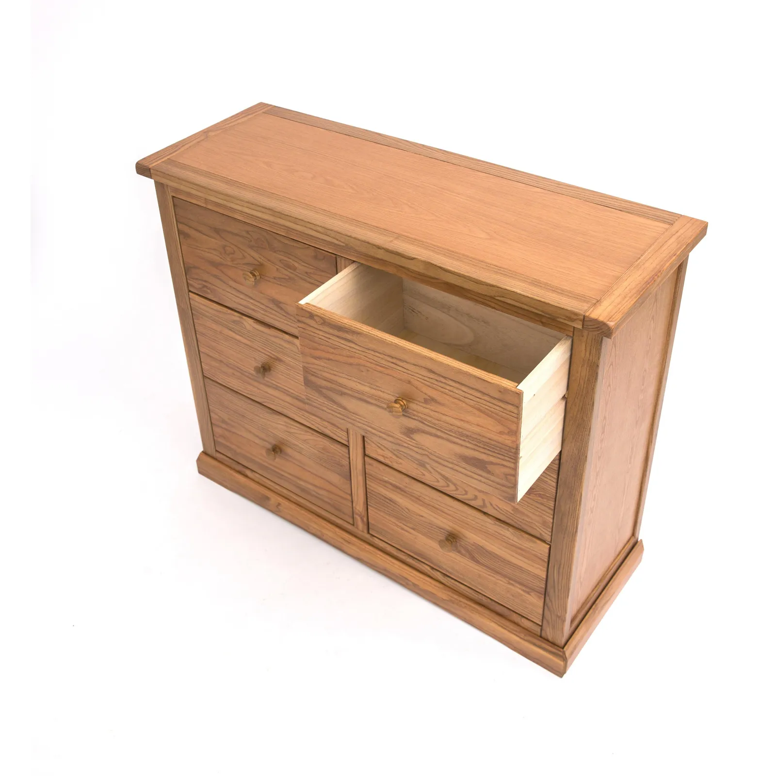 Cabinet Bits Salerno 6 Drawer Chest of Drawers Wood Knob in Natural 4