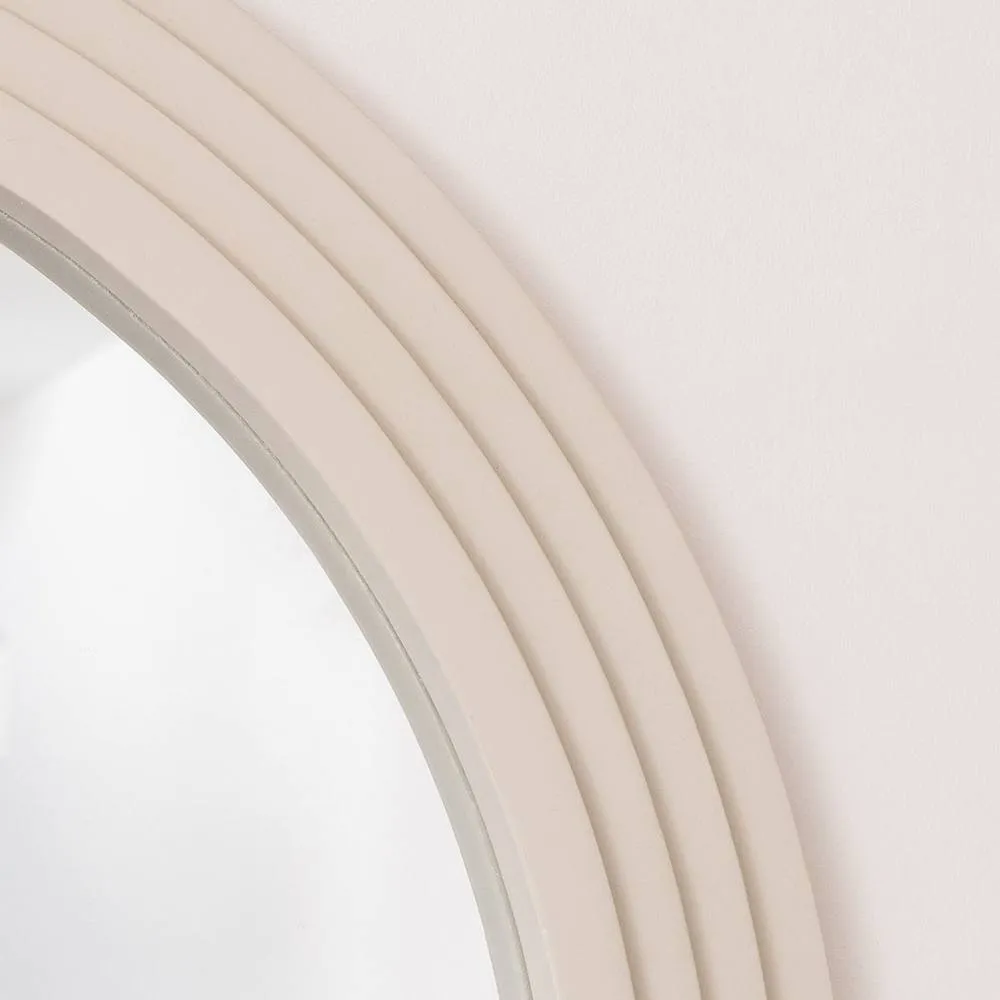 Melody Maison Large Beige Arched Wall Mirror - 90cm X 75cm 5