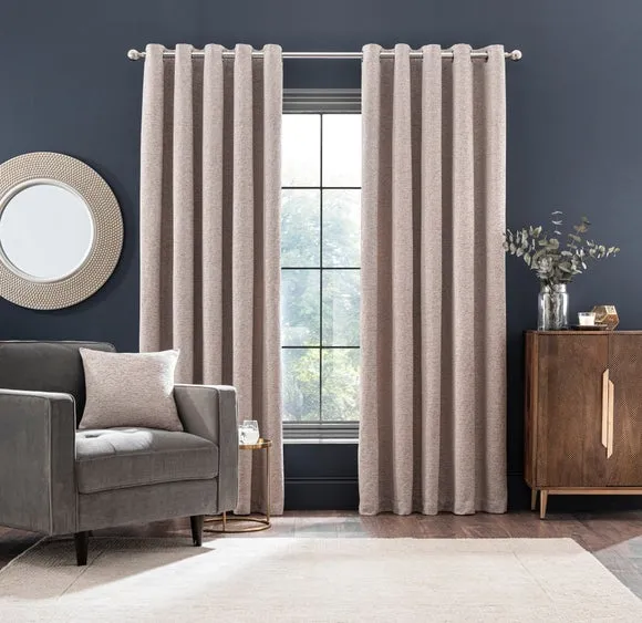 Textured Chenille Eyelet Curtains 2
