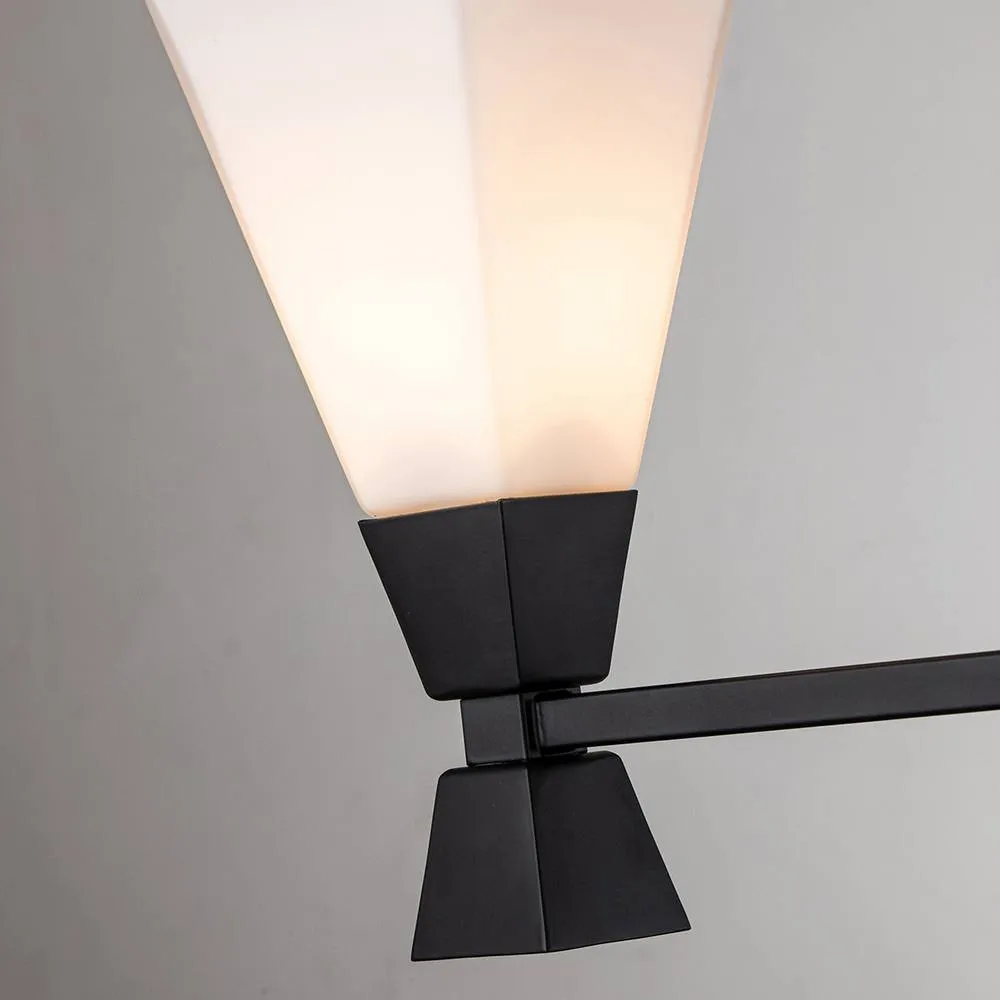Netlighting Bowtie 3 Light Bathroom Wall Lamp Matte Black IP44 4