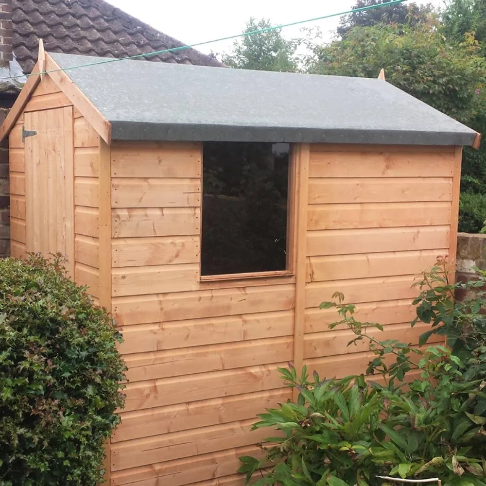 Shires Shetland Single Door Tongue & Groove Garden Shed Workshop 6x4 ft in Brown 2