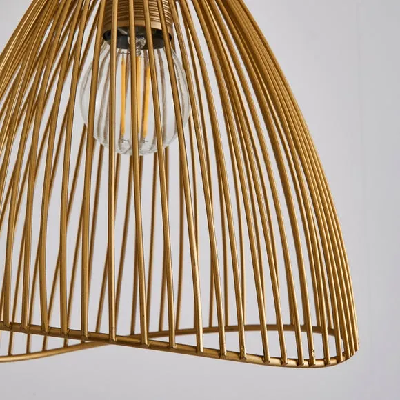 Elements Jaula Rattan Plug In Wall Light 3